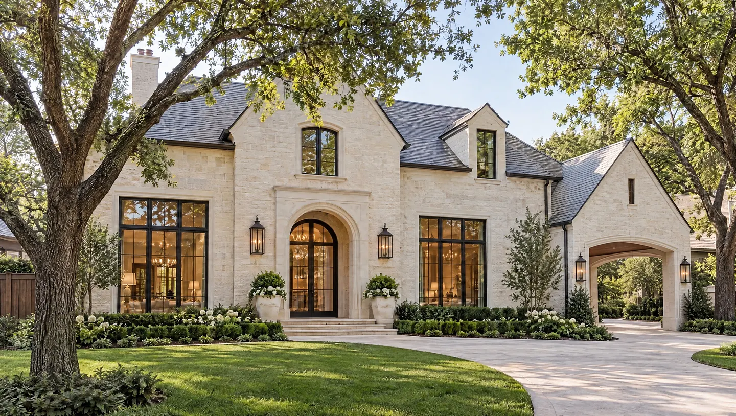 Front elevation of a home